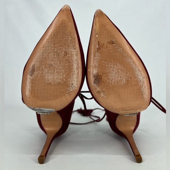 Schutz Red Wine Suede Heel Size  9 - Picture 6 of 7